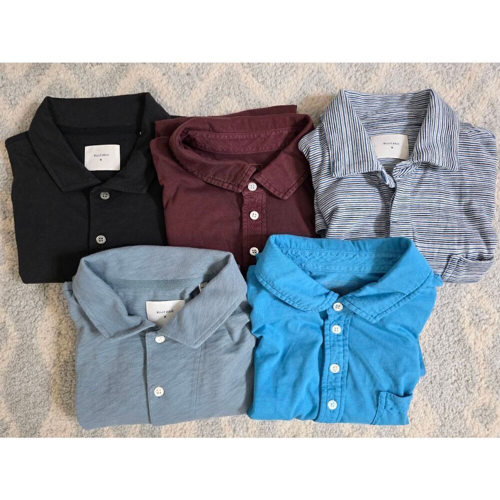 Billy Reid Short Sleeve Polo Shirt Set of 5